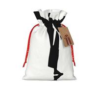 Karate-Highkick-Icon - Bolsa de regalo de arpillera con cordón, bolsa de regalo de tela versátil, ideal para regalos de Navidad y mucho más