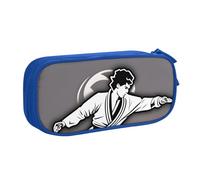 Karate-Highkick-Icon - Estuche para lápices, cosméticos, herramientas de arte, suministros para estudiantes, profesores, uso versátil, Blue, Talla única, Juego de mochila escolar