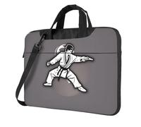 Karate-Highkick-Icon Print - Bolsa portátil ultrafina para laptop, para mujeres y hombres, fin de semana, viajes, casual, Black, 15.6 inch