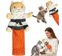 Karate Kitty - Marioneta de lucha libre con manga para el brazo, juguete interactivo de boxeo, marioneta de mano, juguete de karate Kitty P-uppet, C-at Karat-e Kitt-y Wrestler Puppe-t para jugar de