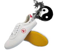 Karate Kung Fu Tai Chi Zapatos for Niños Adolescentes Adultos,Kung Fu Tai chi Calzado,Taekwondo Artes Marciales Zapatilla de Boxeo Karate para Hombr y Mujeres(Size:33EU,Color:Blanco)