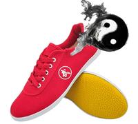 Karate Kung Fu Tai Chi Zapatos for Niños Adolescentes Adultos,Kung Fu Tai chi Calzado,Taekwondo Artes Marciales Zapatilla de Boxeo Karate para Hombr y Mujeres(Size:39EU,Color:Rojo)