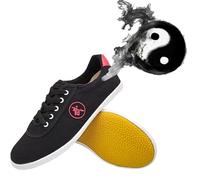 Karate Kung Fu Tai Chi Zapatos for Niños Adolescentes Adultos,Kung Fu Tai chi Calzado,Taekwondo Artes Marciales Zapatilla de Boxeo Karate para Hombr y Mujeres(Size:41EU,Color:Negro)