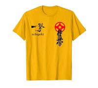 Karate Kyokushin, Kyokushinkai, Oyama, kanku, Kanji, Dojo Camiseta, Hombre, Dorado Brillante, XXL