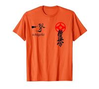 Karate Kyokushin, Kyokushinkai, Oyama, kanku, Kanji, Dojo Camiseta, Hombre, Naranja, XL
