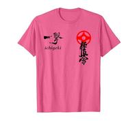 Karate Kyokushin, Kyokushinkai, Oyama, kanku, Kanji, Dojo Camiseta, Hombre, Rosa Jaspeado, M