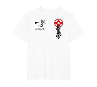 Karate Kyokushin, Kyokushinkai, Oyama, kanku, Kanji, Dojo Camiseta, Hombre Tallas Grandes, Blanco, 6X Alto