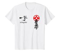 Karate Kyokushin, Kyokushinkai, Oyama, kanku, Kanji, Dojo Camiseta, Niños, Blanco, 6 años