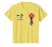 Karate Kyokushin, Kyokushinkai, Oyama, kanku, Kanji, Dojo Camiseta, Niños, Limón, 8 años