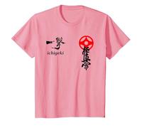 Karate Kyokushin, Kyokushinkai, Oyama, kanku, Kanji, Dojo Camiseta, Niños, Rosado, 2 años