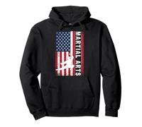 Karate Martial Arts USA Bandera Americana Patriótica Niñas Niños Sudadera con Capucha