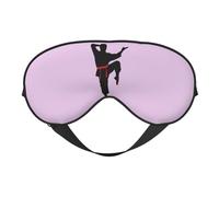 Karate - Máscara de ojos cómoda con estampado para hombres, cobertura completa, ligera, para hombres y mujeres, al aire libre, viajes, relajación