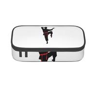 Karate Men - Estuche de viaje con impresión para lápices, 8.3 x 2 x 3.7 pulgadas, bolsa de almacenamiento funcional para suministros de oficina