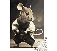 Karate Mouse Puzzle Imposible,desafío for Adults Entretenimiento Creativo 1000 Piezas Obra De Arte De Juego De para Adultos, Regalos A Partir De 14 Años 1000pcs (38x26cm)