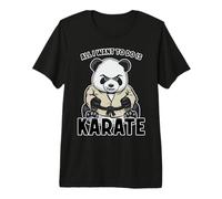 Karate Panda Todo lo Que Quiero Hacer es Cute Bear Karateka Camiseta Premium