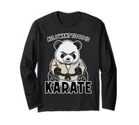 Karate Panda Todo lo Que Quiero Hacer es Cute Bear Karateka Manga Larga