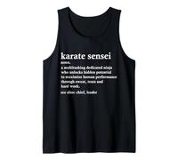 Karate Sensei Definición Divertido Instructor de Artes Marciales Camiseta sin Mangas