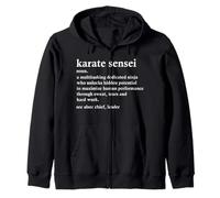 Karate Sensei Definición Divertido Instructor de Artes Marciales Sudadera con Capucha