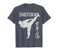 Karate Shotokan Shito-Ryu Goju-Ryu Full Wado-ryu Contact Camiseta, Hombre, Azul Jaspeado, M