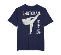 Karate Shotokan Shito-Ryu Goju-Ryu Full Wado-ryu Contact Camiseta, Hombre Tallas Grandes, Azul Marino, 4X Alto