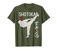 Karate Shotokan Shito-Ryu Goju-Ryu Full Wado-ryu Contact Camiseta, Hombre, Verde Oliva, 3XL