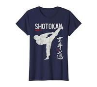 Karate Shotokan Shito-Ryu Goju-Ryu Full Wado-ryu Contact Camiseta, Mujer, Azul Marino, XS