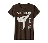 Karate Shotokan Shito-Ryu Goju-Ryu Full Wado-ryu Contact Camiseta, Mujer, Marrón, L