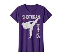 Karate Shotokan Shito-Ryu Goju-Ryu Full Wado-ryu Contact Camiseta, Mujer, Morado, L