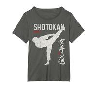 Karate Shotokan Shito-Ryu Goju-Ryu Full Wado-ryu Contact Camiseta, Mujer Tallas Grandes, Asfalto, 4XL Grande