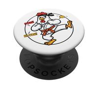 Karate Taekwondo Judo Kung Fu Chicken Rooster Gift Hombres Mujeres PopSockets PopGrip Adhesivo