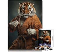 Karate Tiger - Rompecabezas de 1000 Piezas para Adultos, Juego Creativo de resolución de Problemas, Idea de Regalo Memorable y conmovedora tamaño 38x26cm