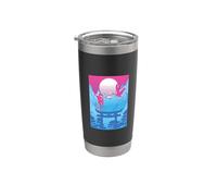 Karate Vaporwave Taekwondo Aikido Ju-Jutsu Kung-Fu Kárate Vaso térmico de acero inoxidable de doble pared