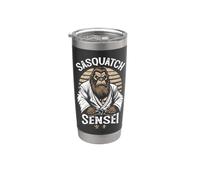 Karate Warrior Legend Sasquatch Sensei Bigfoot Artes Marciales Vaso térmico de acero inoxidable de doble pared