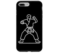 Karateka Sketch Shotokan Cinturón Negro Carcasa para iPhone 7 Plus/8 Plus