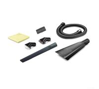 Karcher 2 863304 0 - Kit de limpieza interior con boquilla para grietas, tubo de extensión de 1 5 m, cepillos de cerdas duras y suaves y paño de microfibra para coche y hogar (juego de 7 piezas)