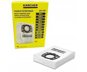 Karcher 28630060 - Lote de 4 bolsas de fieltro para aspiradora