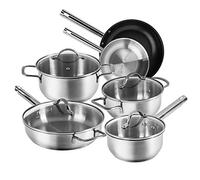 Karcher Jovita - Batería de cocina de acero inoxidable para inducción (10 piezas)