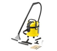Karcher, Lava-aspiradora SE 4002, Limpieza Profunda en Superficies Textiles Mediante Pulverización, Aspiradora Seco y Húmedo, 1400 W, 4 más 4 L, Depósito Agua Limpia/Sucia, Color Negro/Amarillo