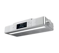 Karcher RA 2038D-S - Radio de Cocina con Radio FM/Dab+, empotrable con Bluetooth y lámpara, Radio Digital con Doble Alarma, Despertador y Temporizador de Cuenta Regresiva, Plata