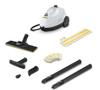 Kärcher Limpiadora de vapor SC 2 EasyFix, Presión 3,2 bar, calentamiento 6,5 min, potencia 1500 W, rendimiento 75 m², capacidad 1 l, con set EasyFix, boquillas y funda de microfibra, Blanco