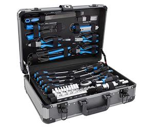 Karcher Set de Herramientas para Bricolaje 101 Piezas - Caja con Martillo, Destornilladores, Llaves de Vaso, Alicates y Accesorios para Reparaciones y Montaje