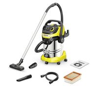 Karcher WD 6 P S V-30/6/22/T, HP V-30/8/35/T Aspiradora en húmedo/seco, Tanque de Acero Inoxidable de 30 L, 1300 W (Enchufe portátil y función de soplado), estándar