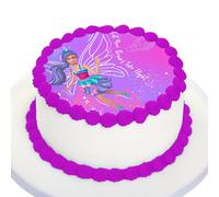 Kardasis Barbie Mariposa Decoración de Tarta | Papel comestible para decorar | Decoración temática divertida para cumpleaños | 20cm