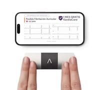 KardiaMobile - Monitor de frecuencia cardíaca ECG de 6 canales + 1 mes gratis KardiaCare - Seis vistas del corazón, detecta fibrilación auricular, resultados rápidos, funciona con la mayoría de los