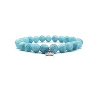 KARDINAL WEIST aguamarina pulsera, cuentas de piedras preciosas, joyas para hombres y mujeres, chakra - amuleto - amistad (L, aguamarina)