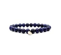 KARDINAL WEIST lapislázuli pulsera, cuentas de piedras preciosas, joyas para hombres y mujeres, luz - poder - calma - sabiduría - lujo (L+, lapislázuli)