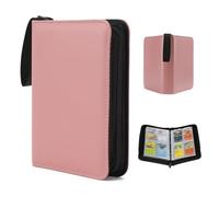 Kardition Album para Cartas, Album Cartas Capacidad para 440 Tarjetas, PU Carpeta Cromos Cremallera de 55 Páginas, Carpeta de Cartas de 4 Bolsillos Impermeable Transparente, álbum para Magic Cartas