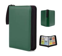 Kardition Album para Cartas, Album Cartas Capacidad para 440 Tarjetas, PU Carpeta Cromos Cremallera de 55 Páginas, Carpeta de Cartas de 4 Bolsillos Impermeable Transparente, álbum para Magic Cartas