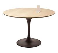 KARE 84406 Mesa Invitation Set Roble, Beige/Marrón, Ø120cm