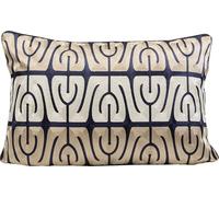 Kare Cojín de diseño, 40 x 60 cm, Beige, Moderno, Decorativo, algodón, con Cremallera, Dormitorio, salón, para sofás/sofás